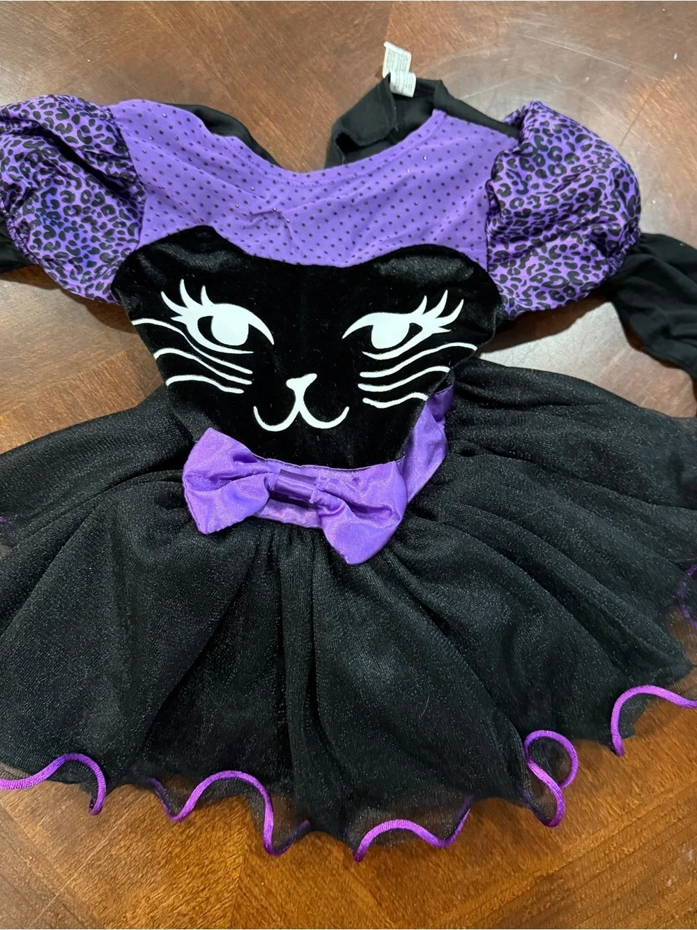 Suit Yourself Purple & Black Kitty Tutu Costume for Kids Sz 3-6M
